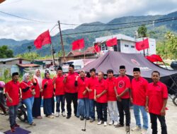 Dilantik di Tengah Tenda Bencana, Yogi Yolanda Resmi Pimpin DPC PDI-P Agam