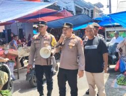 Polsek Tanjung Mutiara Turun ke Pasar Tiku, Pengunjung Diingatkan Waspada Curanmor dan Pencopetan