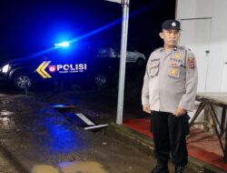 Antisipasi Aksi 3C, Polsek Palembayan Patroli Malam ke Huntara Kayu Pasak