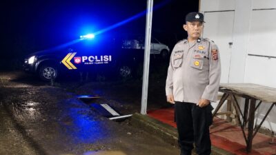 Antisipasi Aksi 3C, Polsek Palembayan Patroli Malam ke Huntara Kayu Pasak