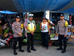Polsek Tanjung Mutiara Patroli di Pasar Tiku, Warga Diingatkan Waspada Pencurian dan Curanmor