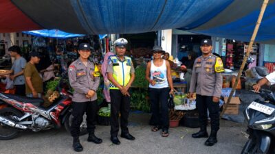 Polsek Tanjung Mutiara Patroli di Pasar Tiku, Warga Diingatkan Waspada Pencurian dan Curanmor