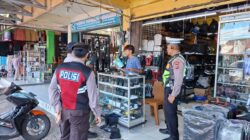 Personel Polres Agam Patroli ke Pasar Lama Lubuk Basung, Ingatkan Pedagang dan Juru Parkir Jaga Kamtibmas