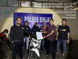 Timsus Anti Begal Polres Binjai Amankan Motor Curian Asal Aceh, Pelaku Kabur