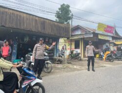 Polsek Matur Patroli ke Pasar Akaik Ambun Pagi, Jaga Keamanan Aktivitas Warga