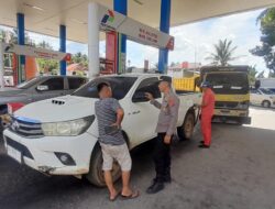 Kapolsek Ampek Nagari Pimpin Patroli Siang-Malam di SPBU Bawan, Antisipasi Penyalahgunaan BBM Subsidi