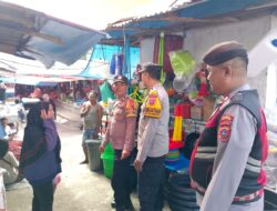 Polisi Gelar Patroli Dialogis di Pasar Koto Alam Palembayan, Pedagang Diajak Jaga Kamtibmas