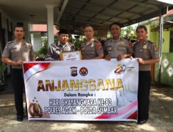 Sambut HUT Bhayangkara ke-80, Kapolres Agam Beri Santunan kepada 10 Purnawirawan Polri