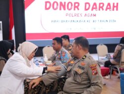 Sambut Hari Bhayangkara ke-80, Sidokkes Polres Agam Gelar Donor Darah di Aula Wibisono