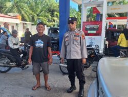 Polsek Lubuk Basung Cek Ketersediaan BBM dan Situasi Kamtibmas di SPBU Manggopoh