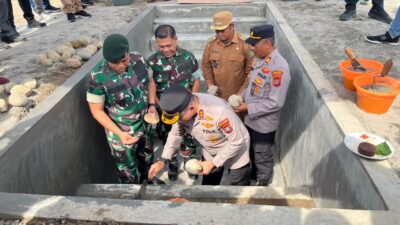 Kapolres Binjai Hadiri Groundbreaking PT Natural Tirta Segar di Sei Bingai