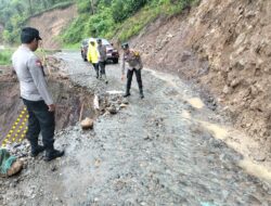 Jalan Amblas di Palembayan Kian Melebar, Mobil Tak Bisa Melintas, Polisi Imbau Warga Gunakan Jalur Alternatif