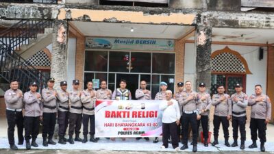 Sambut Hari Bhayangkara ke-80, Polres Agam Gelar Bakti Religi di Masjid Syuhada
