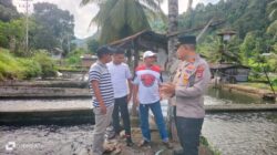 Dukung Ketahanan Pangan Nasional, Kapolsek Lubuk Basung Sambangi Kelompok Perikanan di Kandih