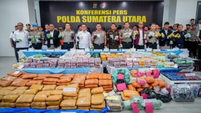 Gempur Bandar Narkoba, Polda Sumut Sita 5,3 Ton Barang Bukti Sepanjang Semester I 2026