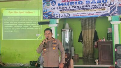 Saat MPLS, Kapolsek Tanjung Mutiara Ingatkan Siswa Bahaya Judi Online hingga Bullying