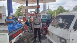 Patroli Polsek Lubuk Basung Sisir SPBU Manggopoh, Situasi Aman dan Kondusif