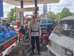 Patroli Polsek Lubuk Basung Sisir SPBU Manggopoh, Situasi Aman dan Kondusif