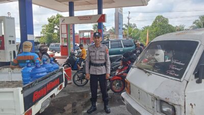 Patroli Polsek Lubuk Basung Sisir SPBU Manggopoh, Situasi Aman dan Kondusif