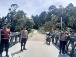 Polisi Cek Jembatan Bailey di Palembayan, Kapolsek: Masih Kokoh dan Aman Dilalui