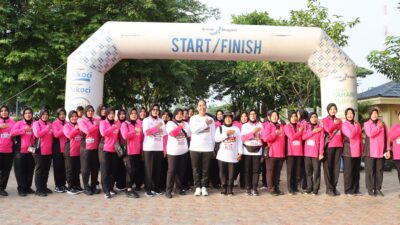 Police Woman Run 2026 Digelar di GOR Rang Agam, Polwan Polres Agam Tunjukkan Semangat Kebersamaan