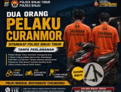 Motor Digembok Tetap Raib, 2 Terduga Maling Vario Diciduk Polsek Binjai Timur