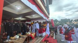 Wakapolres Agam Hadiri Penurunan Bendera HUT RI ke-81 di Lubuk Basung