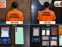 Dua Terduga Pengedar Sabu Diciduk Polres Binjai, Barang Bukti 3,9 Gram Disita