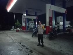 Malam Hari, Polisi Cek Kesiapan Pengamanan Bank dan SPBU di Lubuk Basung