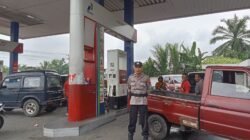 Polsek Lubuk Basung Cek SPBU Manggopoh, Pelayanan BBM Berjalan Lancar