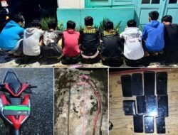 Cegah Tawuran Geng Motor, Polres Binjai Amankan 9 Remaja dan Sita Senjata Tajam