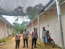 Polsek Palembayan Sambangi Warga Huntara Padang Gantiang, Pastikan Keamanan Tetap Terjaga