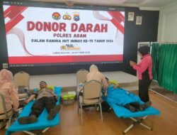 HUT Humas Polri ke-75, Polres Agam Gelar Donor Darah untuk Kemanusiaan