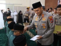 Syukuran di Masjid Al-Ikhlas, Kapolres Binjai Santuni Anak Yatim