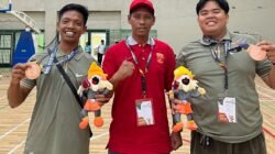 Petanque Agam Raih Perunggu di Porprov Sumbar, Wahyudi-Asep Naik Podium