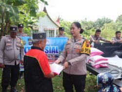 HUT Humas Polri ke-75, Polres Agam Bagikan Sembako