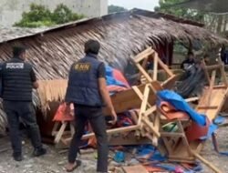 Polres Binjai Gerebek 12 Sarang Narkoba, 10 Gubuk Dibakar dan Tiga Orang Diamankan