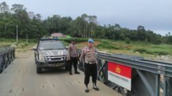 Polisi Turun Cek Jembatan Bailey Subarang Aia, Pastikan Akses Warga Palembayan Tetap Aman