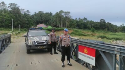 Polisi Turun Cek Jembatan Bailey Subarang Aia, Pastikan Akses Warga Palembayan Tetap Aman